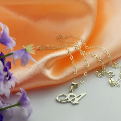 Sterling Silver Letter Necklace - Name My Jewelry ™