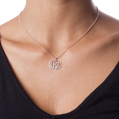 Small Silver Monogram Necklace - Smaller Version - Name My Jewelry ™