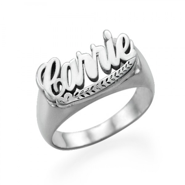 Sterling Silver "Carrie" Name Ring - Name My Jewelry ™