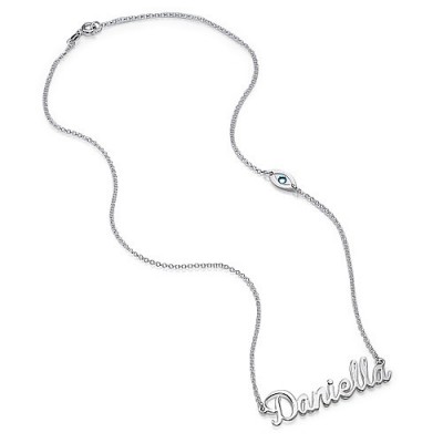 Sterling Silver Charm Name Necklace - Name My Jewelry ™