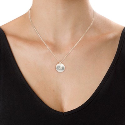 Sterling Silver Circle Initial Necklace - Name My Jewelry ™