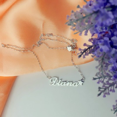 personalized Letter Necklace Name Necklace Sterling Silver - Name My Jewelry ™