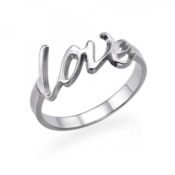Sterling Silver Love Ring - Name My Jewelry ™
