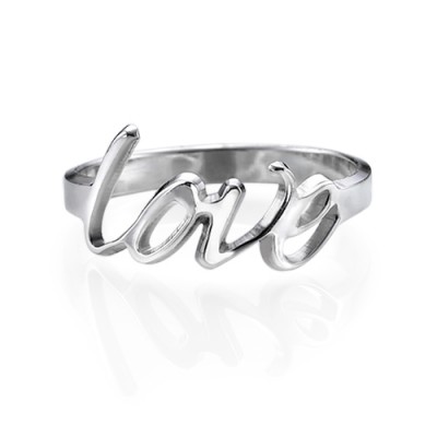 Sterling Silver Love Ring - Name My Jewelry ™