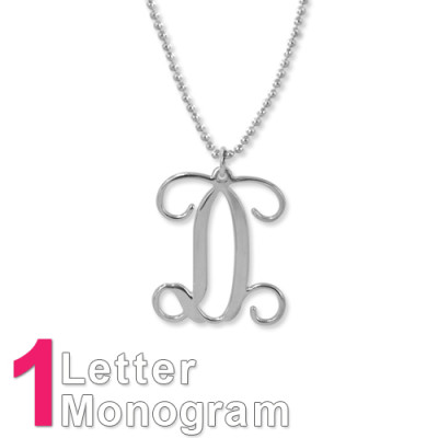 Sterling Silver Initials Monogram Necklace - Name My Jewelry ™