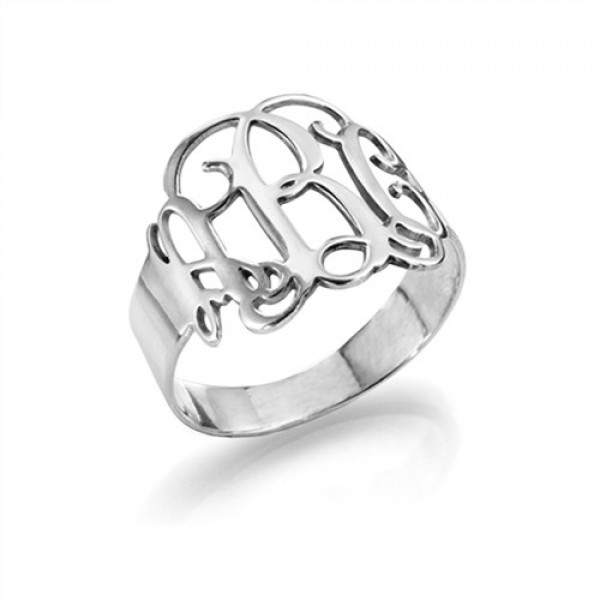 Sterling Silver Monogram Ring - Name My Jewelry ™