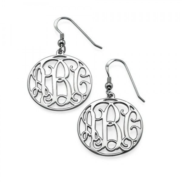Sterling Silver Monogrammed Earrings - Name My Jewelry ™