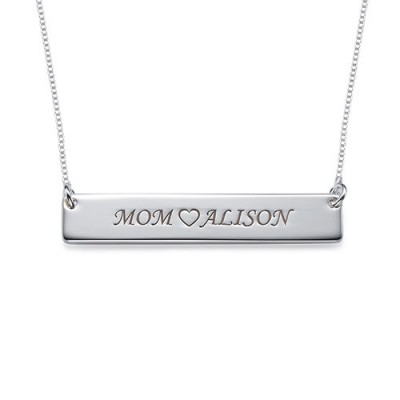 Nameplate Necklace in Sterling Silver - Name My Jewelry ™