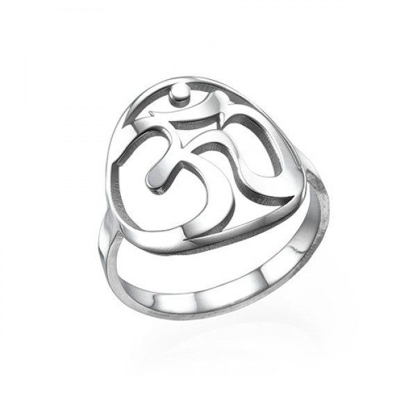Sterling Silver Om Ring - Name My Jewelry ™