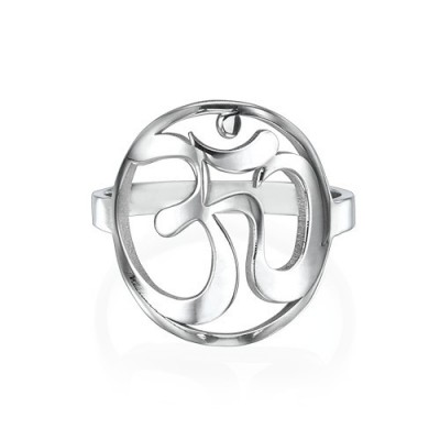 Sterling Silver Om Ring - Name My Jewelry ™