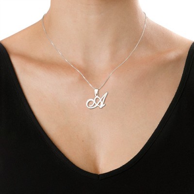 Sterling Silver Initials Pendant With Any Letter - Name My Jewelry ™