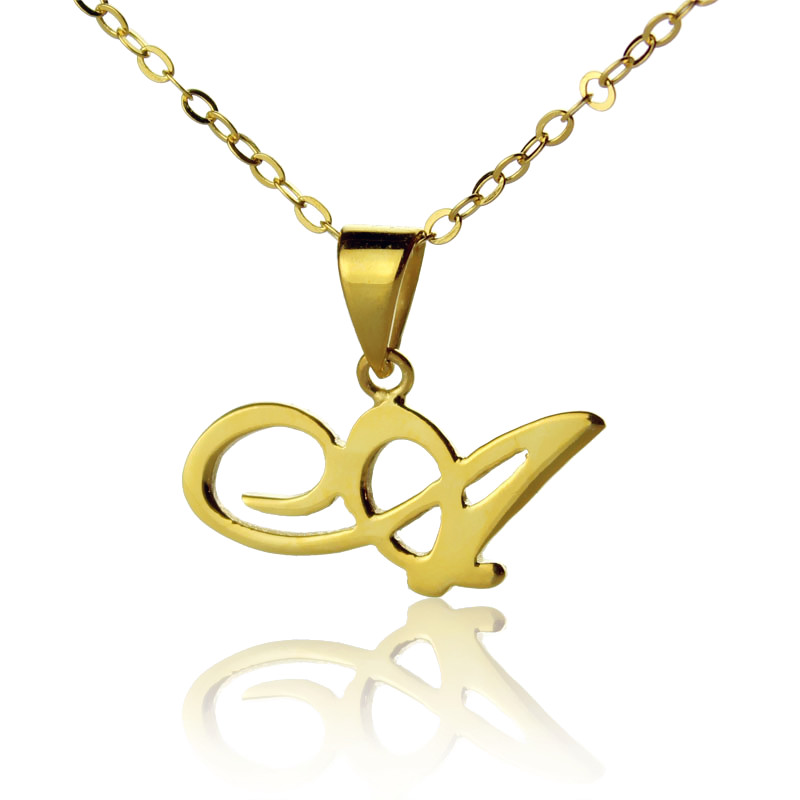 18ct Yellow Gold Winged Initial Necklace | Say It With Diamonds