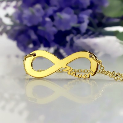 Solid Gold 18ct Infinity Name Necklace - Name My Jewelry ™