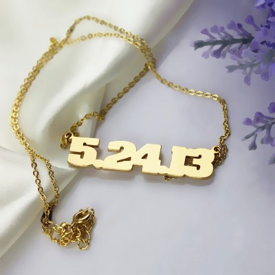 Personial Solid Gold Number Necklace - Name My Jewelry ™