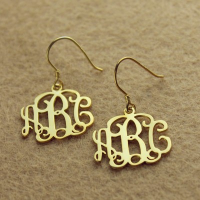 18ct Solid Gold personalized Monogram Earring - Name My Jewelry ™