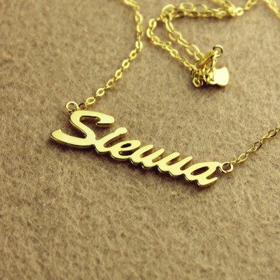 18ct Gold Plated Sienna Style Name Necklace - Name My Jewelry ™