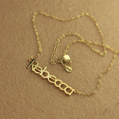 Solid Gold Rebecca Style Name Necklace-18ct - Name My Jewelry ™