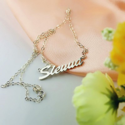 Sterling Silver Sienna Style Name Necklace - Name My Jewelry ™