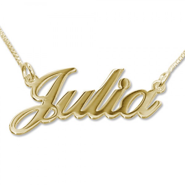 18ct Gold-Plated Silver Classic Name Necklace - Name My Jewelry ™