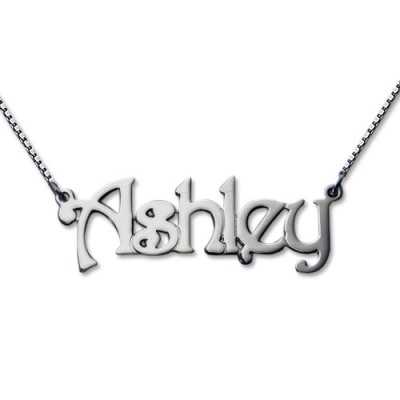 Harrington Style Sterling Silver Name Necklace - Name My Jewelry ™