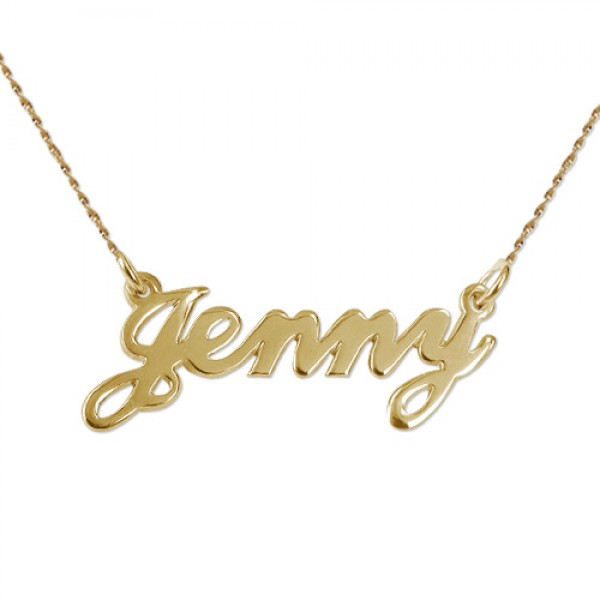 Small 18ct Yellow Gold Classic Name Necklace - Name My Jewelry ™