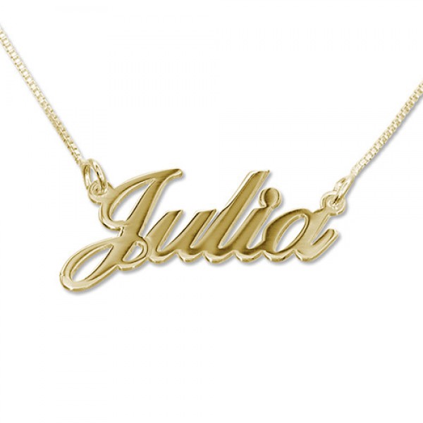 Small 18ct Gold-Plated Silver Classic Name Necklace - Name My Jewelry ™