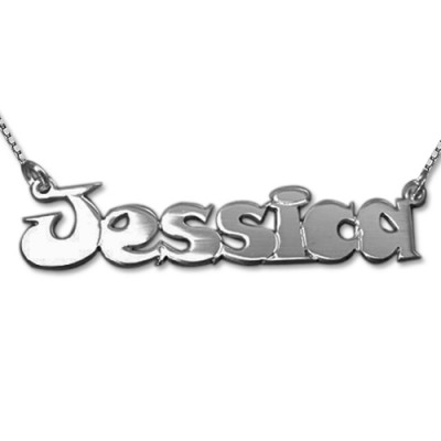 Comic Style Silver Name Necklace - Name My Jewelry ™