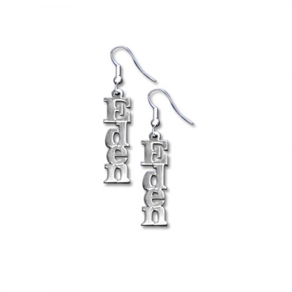 Sterling Silver Name Earrings - Name My Jewelry ™