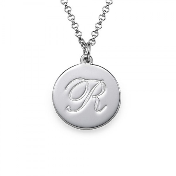 Sterling Silver Initial Script Pendant - Name My Jewelry ™
