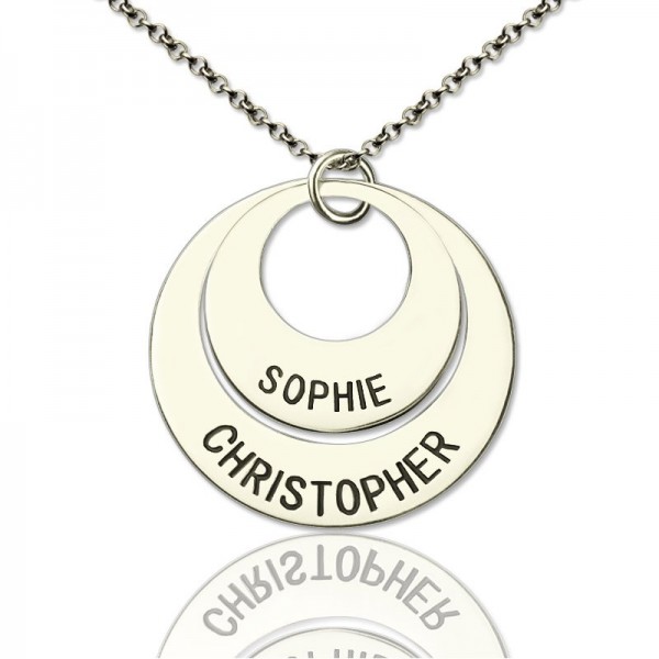 Engraved Ring Mother Necklace Sterling Silver - Name My Jewelry ™