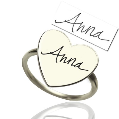 personalized Signature Ring Handwriting Sterling Silver - Name My Jewelry ™