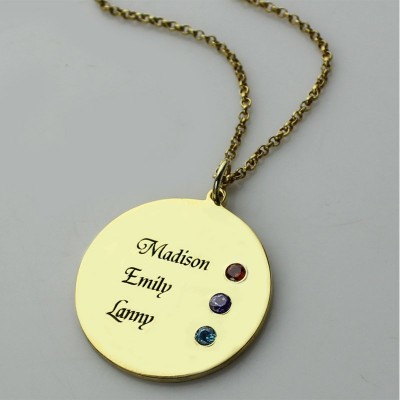 Custom Disc Necklace Engraved Names For Mom - Name My Jewelry ™