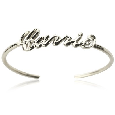 personalized Sterling Silver Name Bangle Bracelet - Name My Jewelry ™