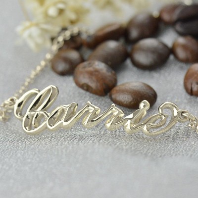 Sterling Silver Women's Name Bracelet  Carrie Style - Name My Jewelry ™