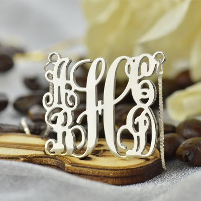 Customised 5 Initials Family Monogram Necklace Silver - Name My Jewelry ™