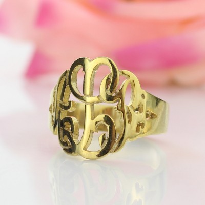 personalized Hand Drawing Monogrammed Ring Gifts - Name My Jewelry ™