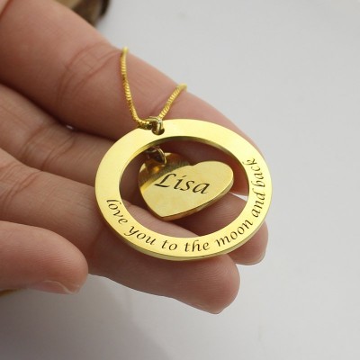 personalized Promise Necklace with Name  Phrase 18ct Gold Plated - Name My Jewelry ™