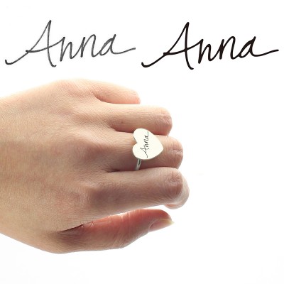 personalized Signature Ring Handwriting Sterling Silver - Name My Jewelry ™