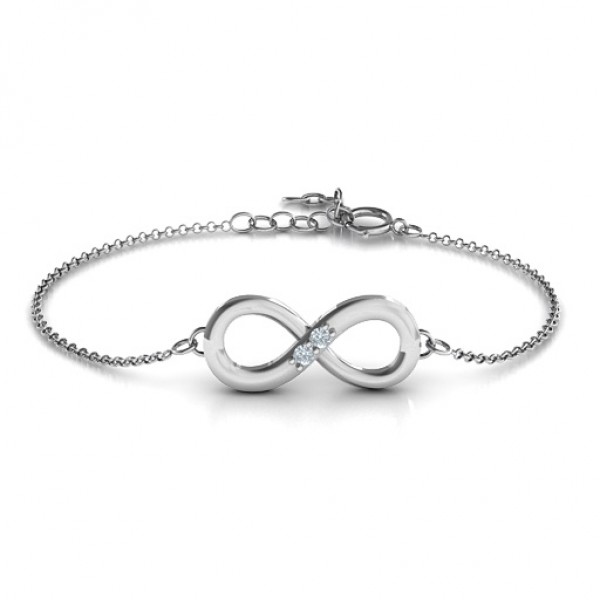 personalized Twosome  Infinity Bracelet - Name My Jewelry ™