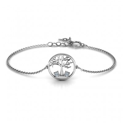 personalized 1 - 4 Stone Family Tree Bracelet  - Name My Jewelry ™