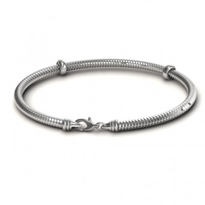 personalized Silver Snake Bracelet - Name My Jewelry ™