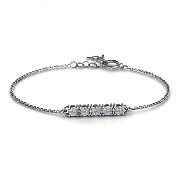 personalized Classic 5 Birthstone Bracelet  - Name My Jewelry ™