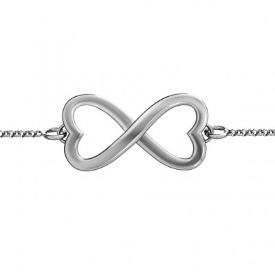 personalized Double Heart Infinity Bracelet - Name My Jewelry ™