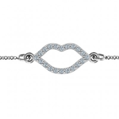 personalized Lustrous Lips Bracelet - Name My Jewelry ™