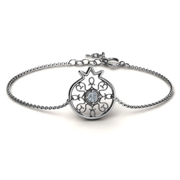personalized Pomegranate with Filigree Bracelet - Name My Jewelry ™