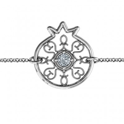 personalized Pomegranate with Filigree Bracelet - Name My Jewelry ™