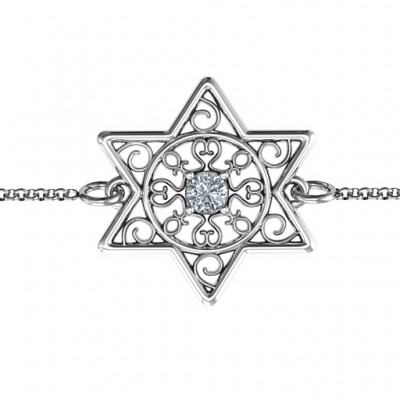 personalized Star of David with Filigree Bracelet - Name My Jewelry ™