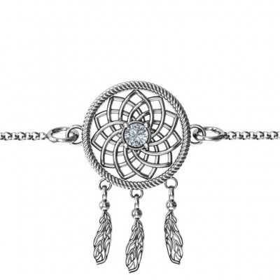 personalized Sterling Silver Dream Catcher Bracelet - Name My Jewelry ™