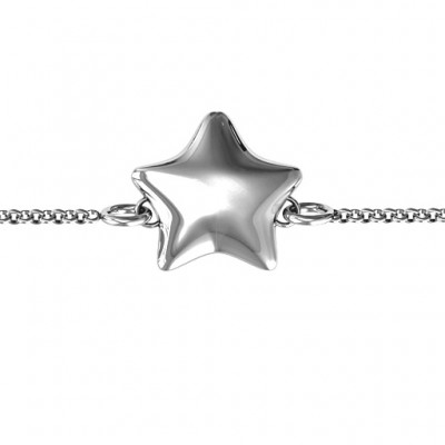 personalized Sterling Silver Lucky Star Bracelet - Name My Jewelry ™