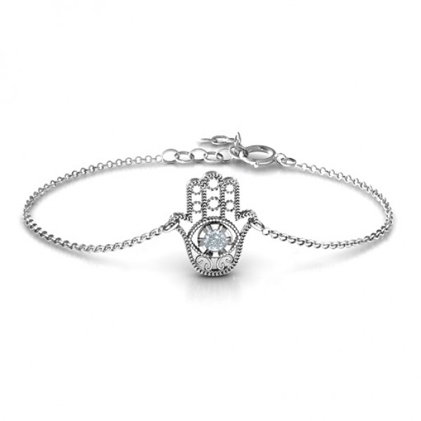 personalized Upright Hamsa Bracelet - Name My Jewelry ™